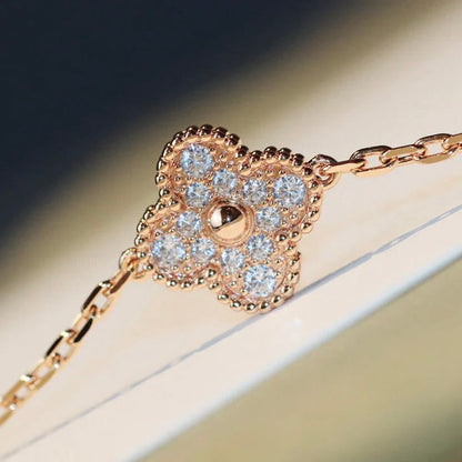 [Lucky Star]CLOVER 20 MOTIFS LASER DIAMOND NECKLACE