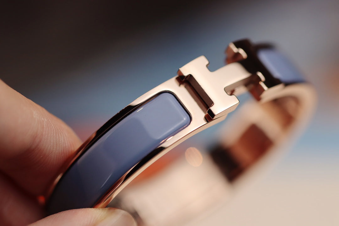 [ラッキースター]Hブレスレット 12MM ブルーグレー