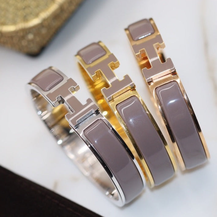 [Lucky Star]H BRACELET 12MM BROWN
