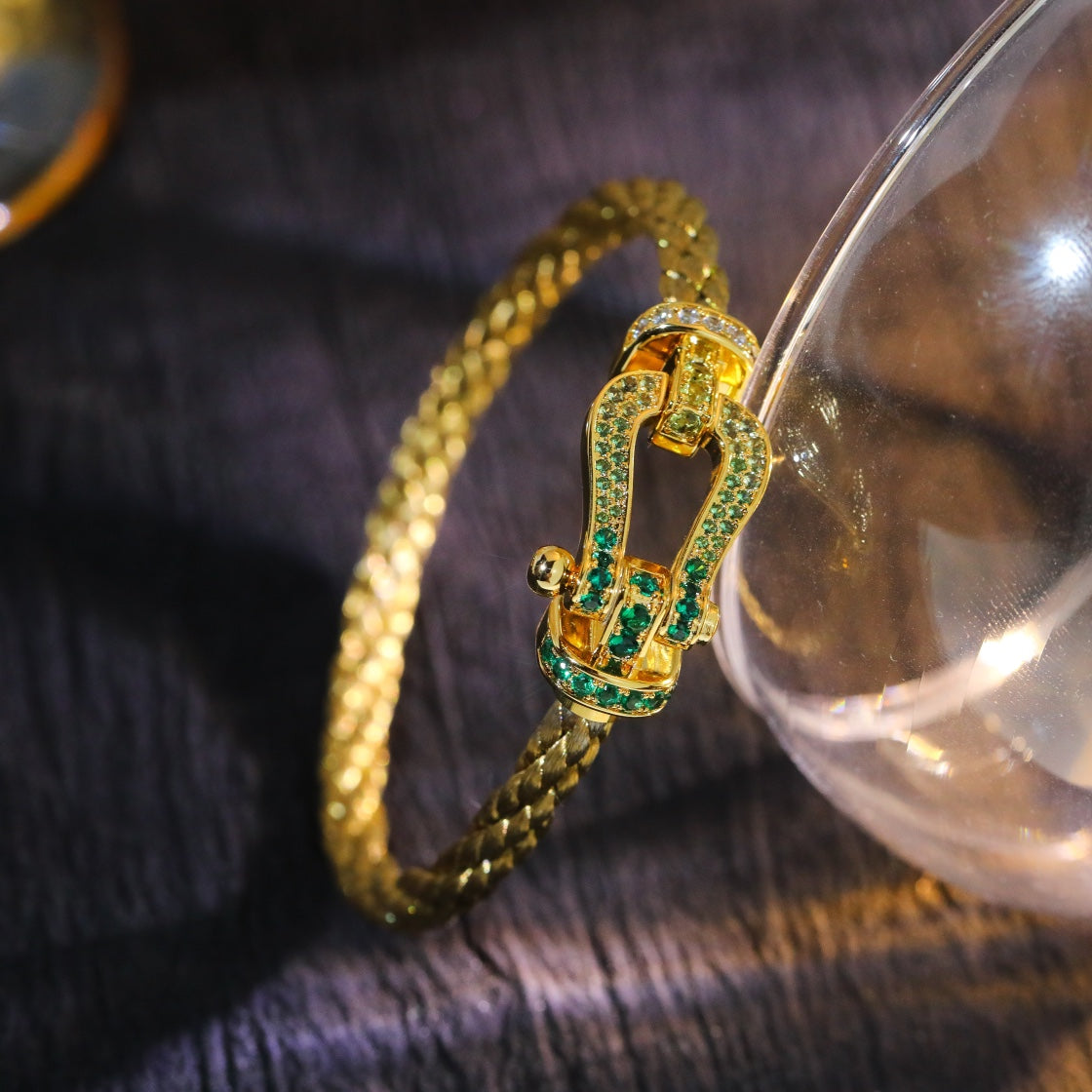 [Lucky Star]FORCE 10 GOLD GREEN DIAMOND PAVED