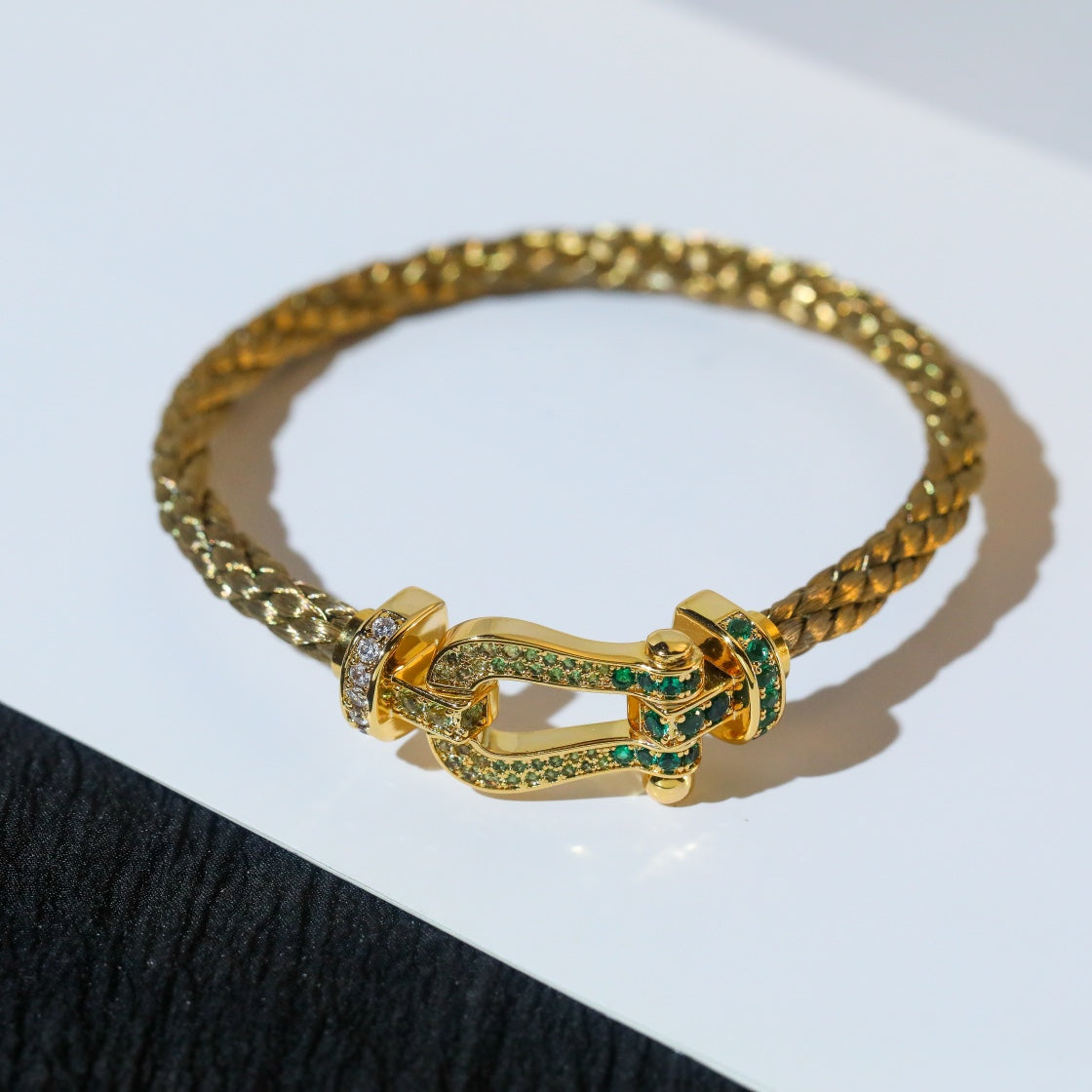 [Lucky Star]FORCE 10 GOLD GREEN DIAMOND PAVED