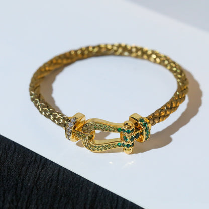 [Lucky Star]FORCE 10 GOLD GREEN DIAMOND PAVED