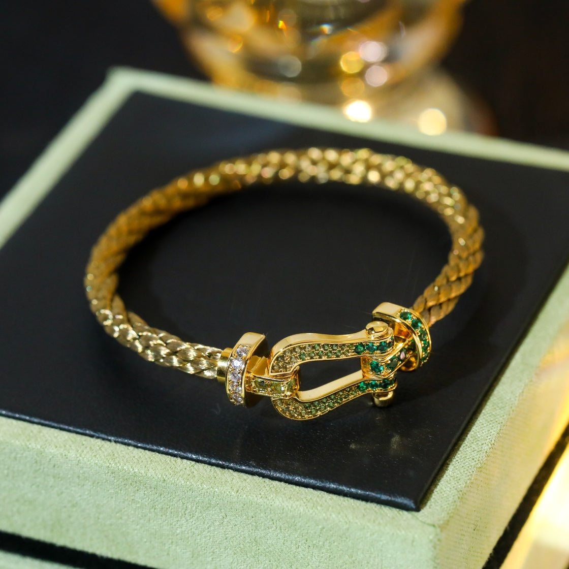 [Lucky Star]FORCE 10 GOLD GREEN DIAMOND PAVED