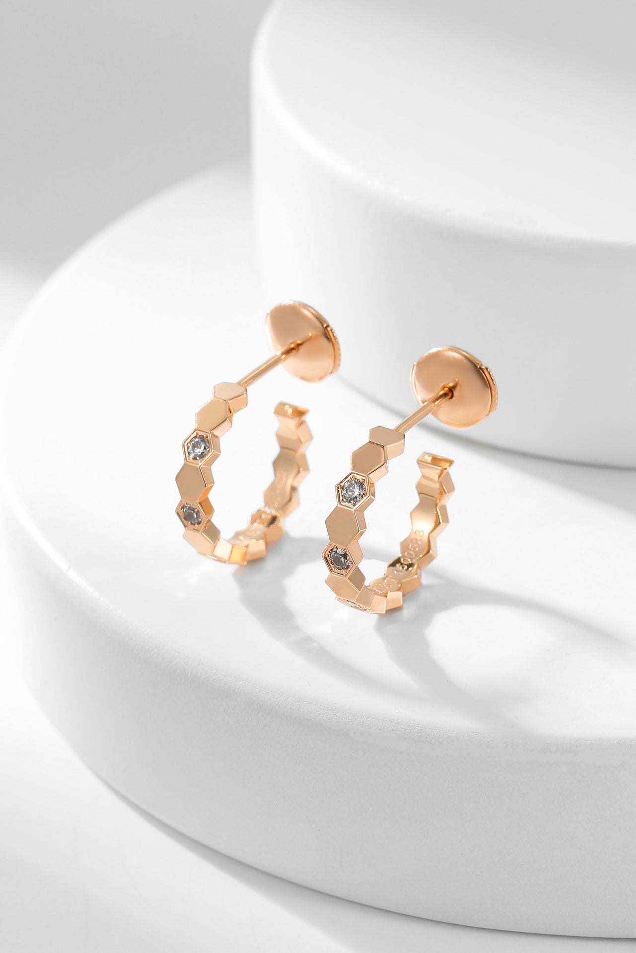 [Lucky Star]BEE LOVE DIAMOND HOOP EARRINGS