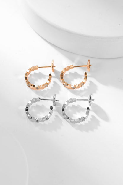 [Lucky Star]BEE LOVE DIAMOND HOOP EARRINGS