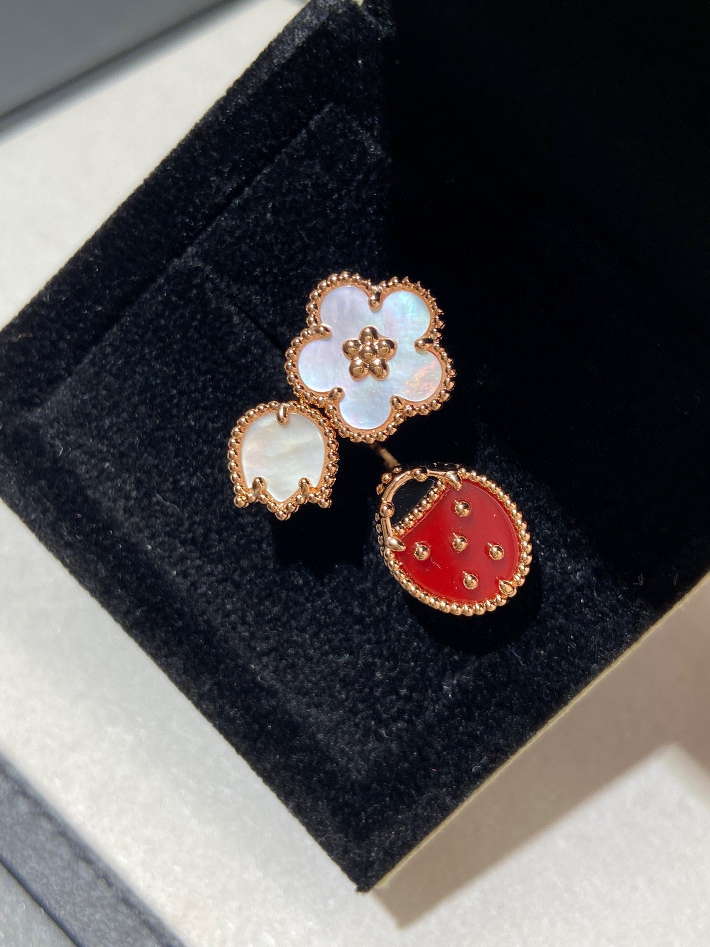 [Lucky Star]LUCKY 3 MOTIF ROSE GOLD RING