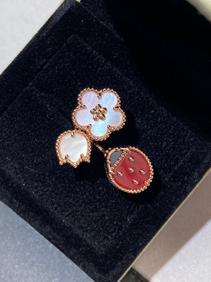 [Lucky Star]LUCKY 3 MOTIF ROSE GOLD RING