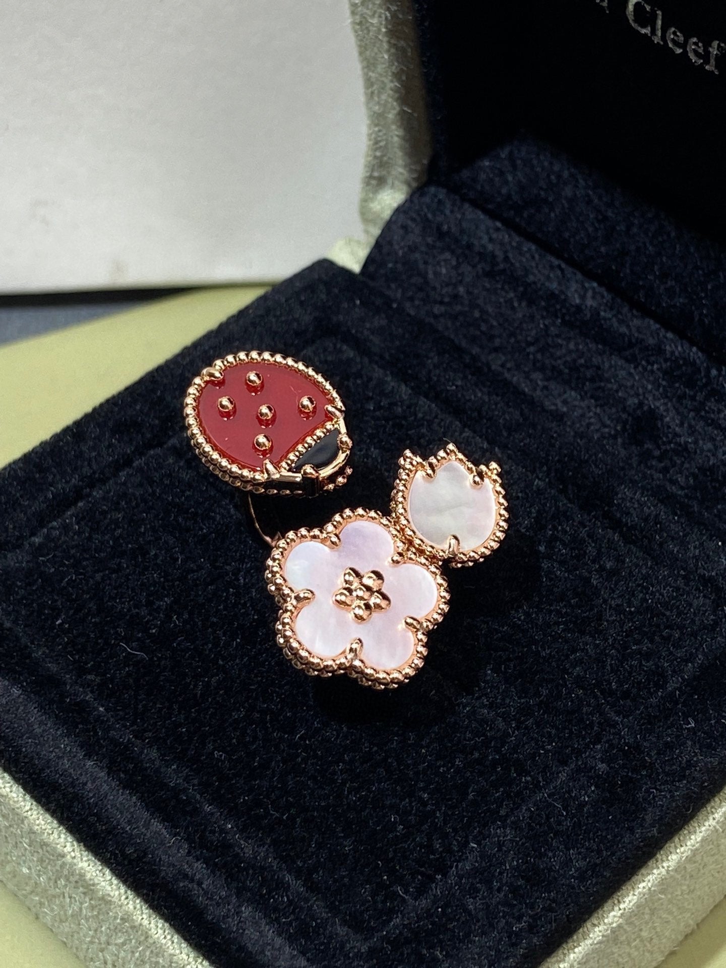 [Lucky Star]LUCKY 3 MOTIF ROSE GOLD RING