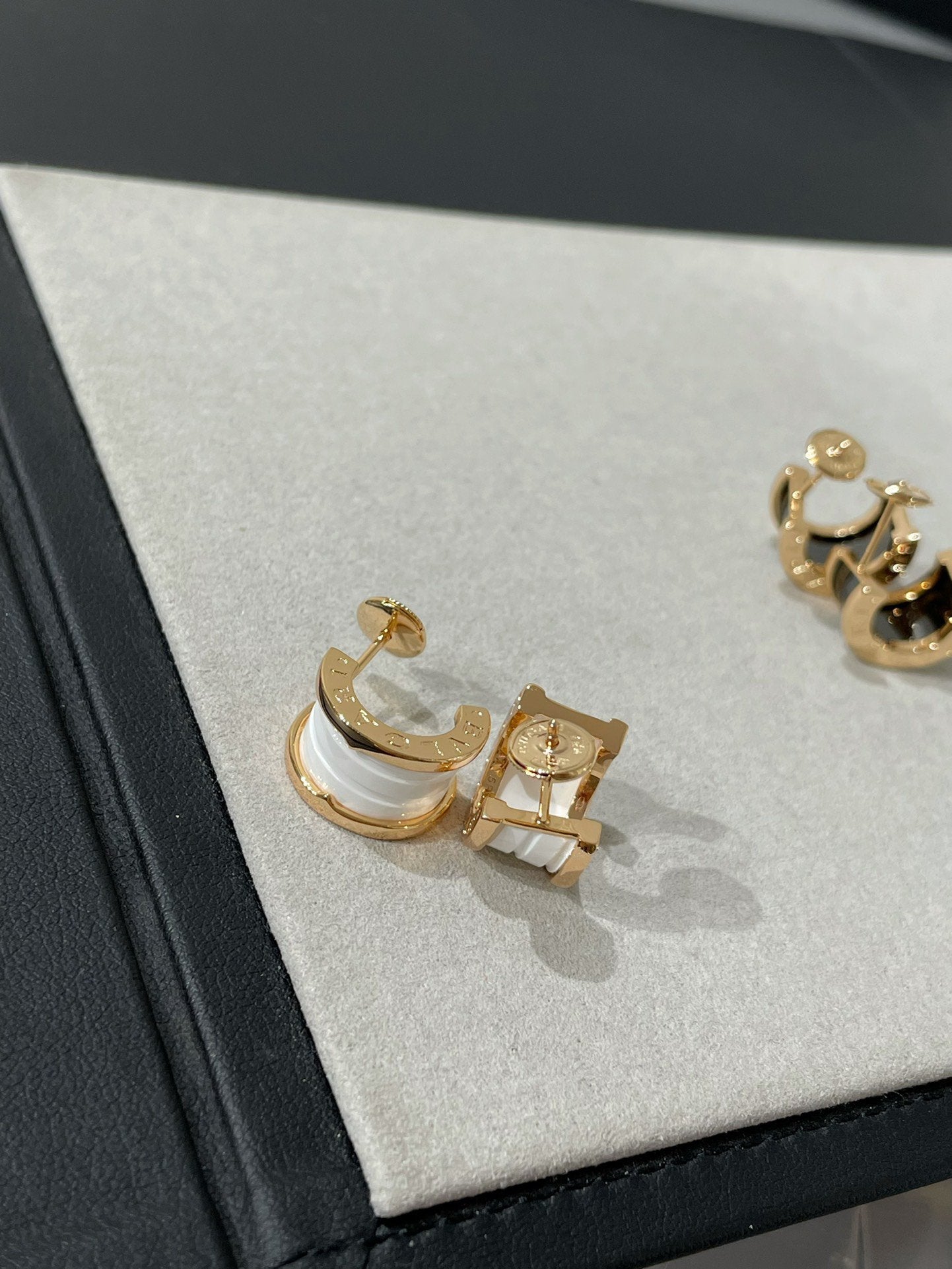 [Lucky Star]ZERO 1 PINK GOLD CERAMIC EARRINGS