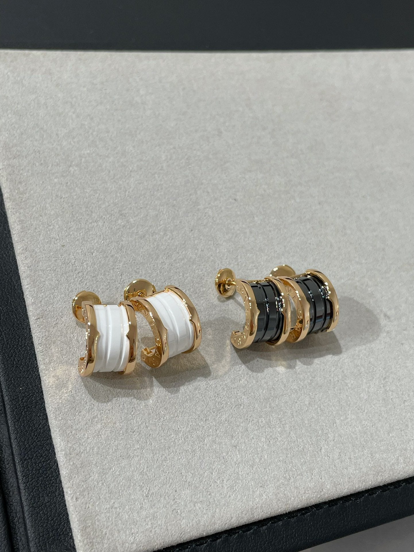 [Lucky Star]ZERO 1 PINK GOLD CERAMIC EARRINGS