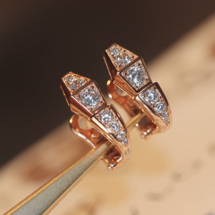 [Lucky Star]SERPENT ROSGOLD DIAMANT OHRRINGE