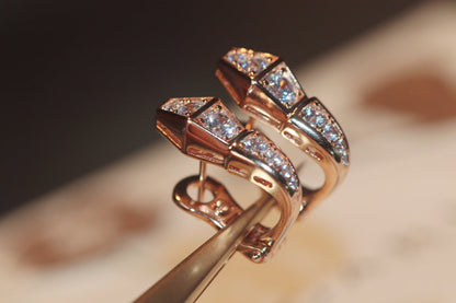 [Lucky Star]SERPENT ROSGOLD DIAMANT OHRRINGE