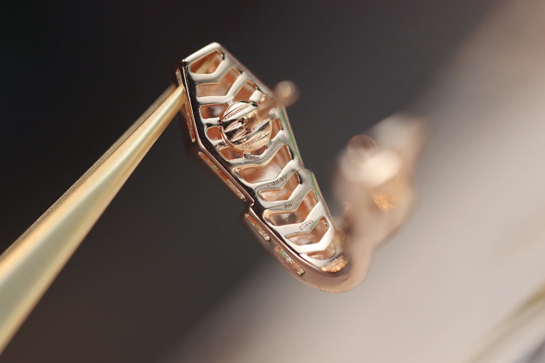 [Lucky Star]SERPENT ROSGOLD DIAMANT OHRRINGE