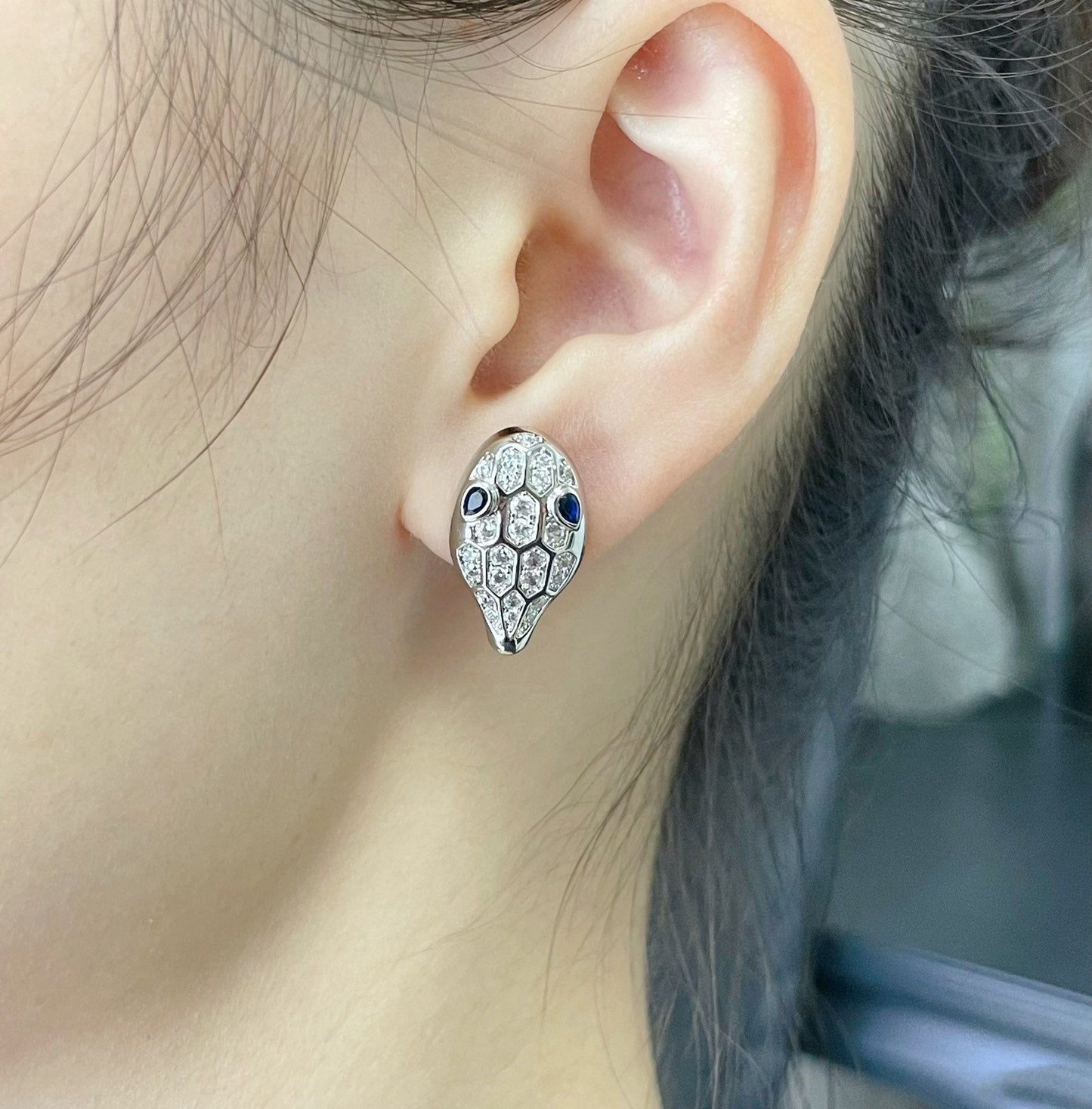 [Lucky Star]SERPENT DIAMOND STUD EARRINGS