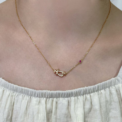 [Lucky Star]FORCE 10 DIAMOND PINK GOLD NECKLACE