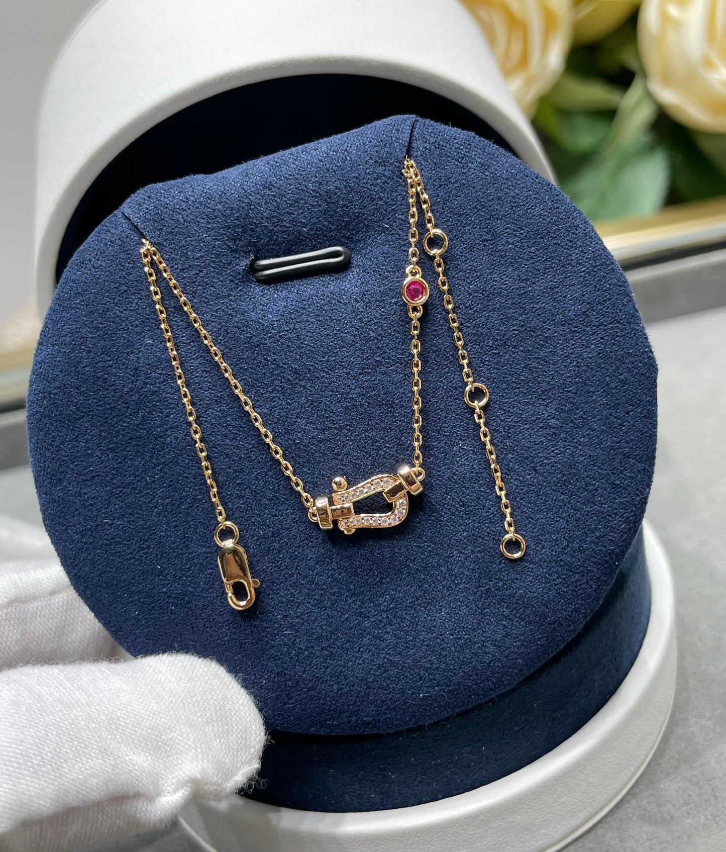 [Lucky Star]FORCE 10 DIAMOND PINK GOLD NECKLACE