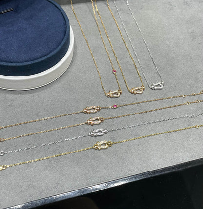 [Lucky Star]FORCE 10 DIAMOND PINK GOLD NECKLACE