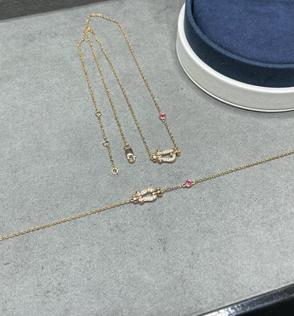 [Lucky Star]FORCE 10 DIAMOND PINK GOLD NECKLACE