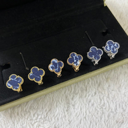 [Lucky Star]CLOVER PIETERSITE MEDIUM STUD EARRINGS