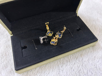 [Lucky Star]CLOVER PIETERSITE MEDIUM STUD EARRINGS