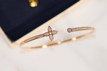 [Lucky Star]IDYLLE GOLD OFFENES ARMBAND MIT DIAMANTEN