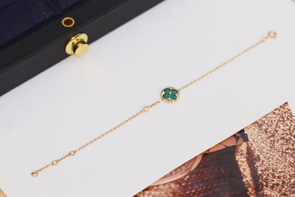 [Lucky Star]Stern und Sonne 4 Motiv Roségold Malachit Armband