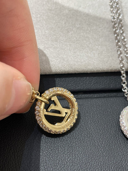 [Lucky Star]BY NIGHT DIAMOND PAVED NECKLACE