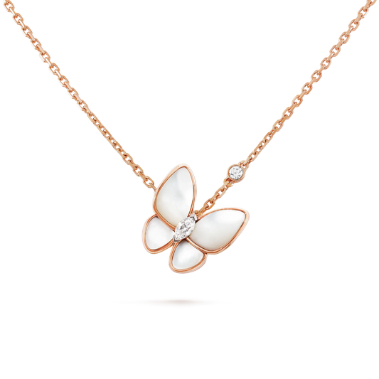 [Lucky Star]BUTTERFLY MOP DIAMOND NECKLACE