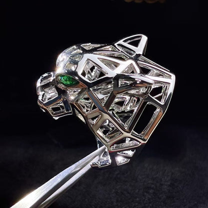 [Lucky Star]HOLLOW LEOPARD HEAD RING