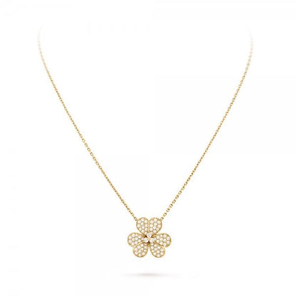 [Lucky Star]FLOWER DIAMOND NECKLACE