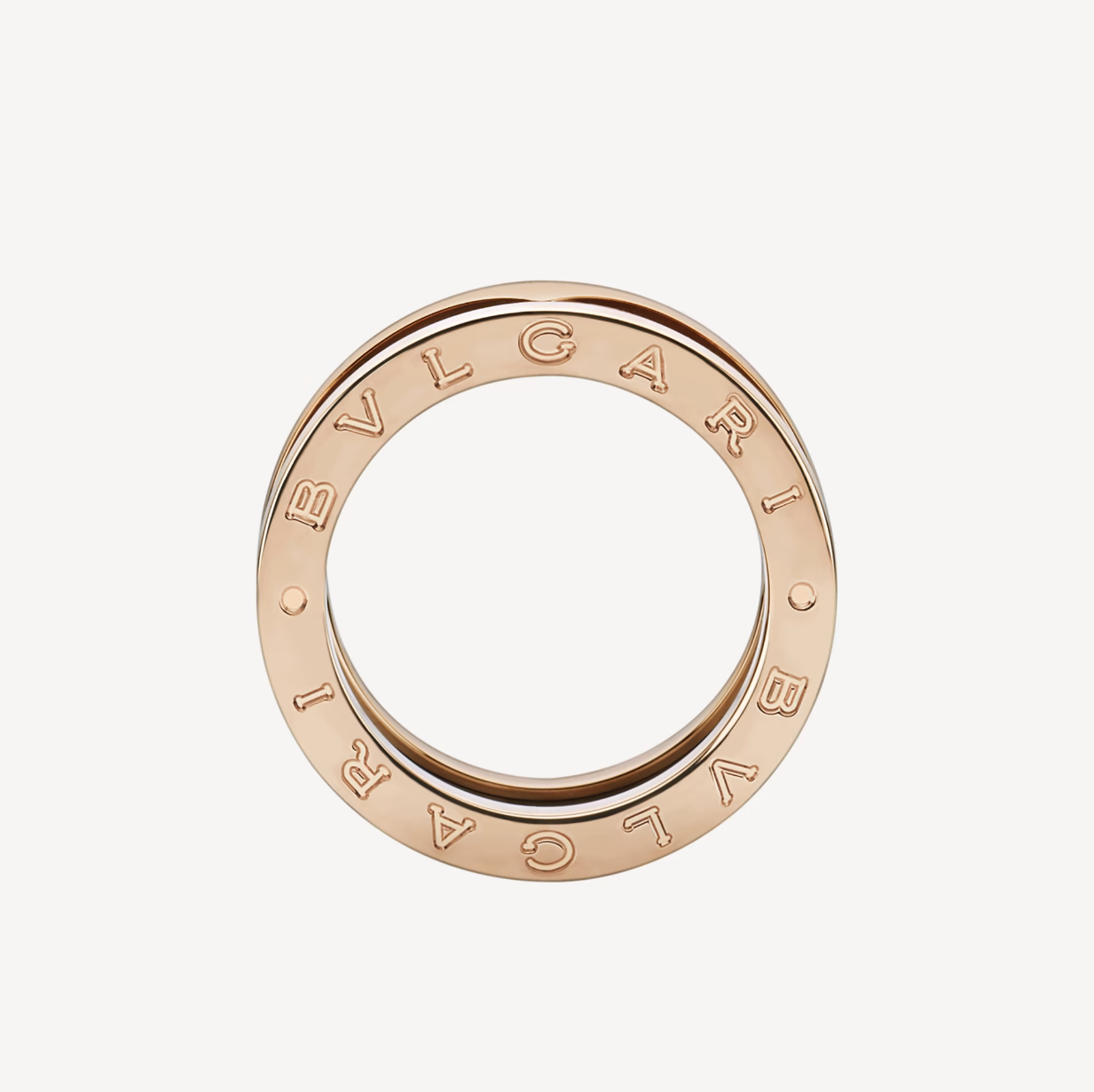 [Lucky Star]ZERO 1 TWO-BAND LOOPS AND BLACK CERAMIC PINK GOLD RING