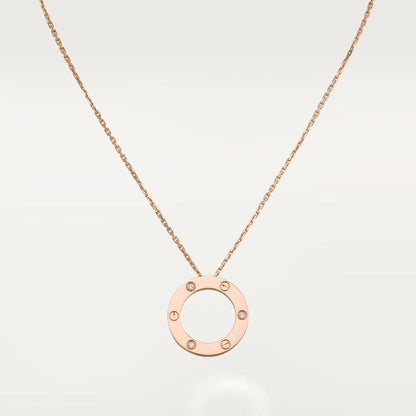 [Lucky Star]LOVE NECKLACE 16MM 3 DIAMONDS