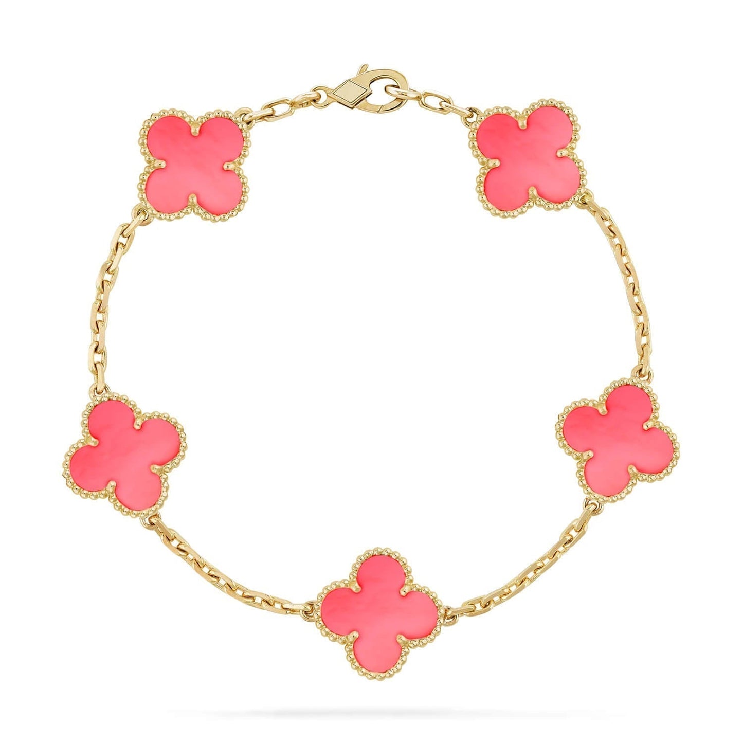 [らき☆すた]クローバー5ピンクモップブレスレット