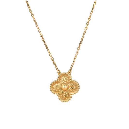 [Lucky Star]CLOVER 15MM  BRONZING NECKLACE