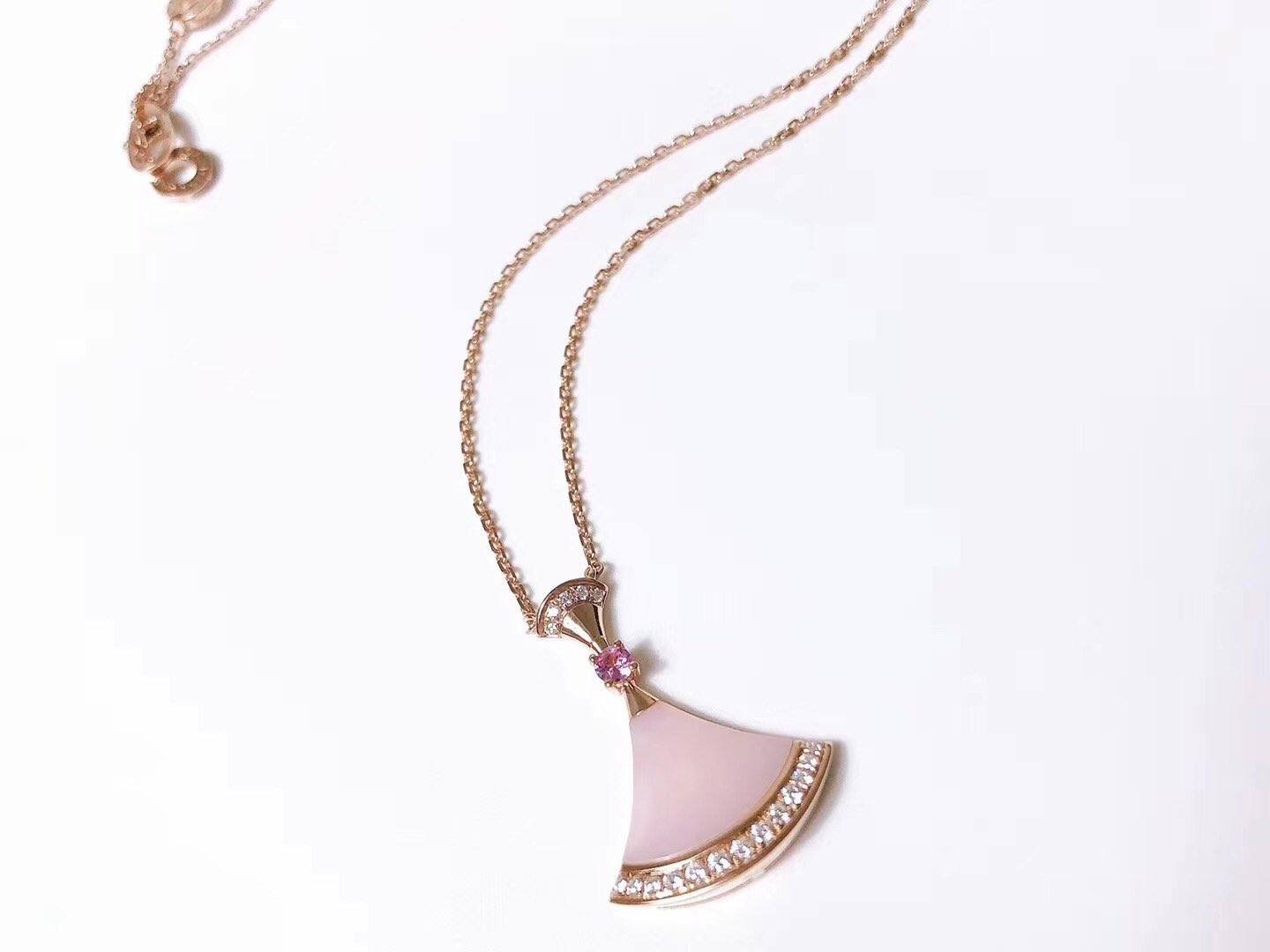 [Lucky Star] TRAUM HALSKETTE ROSA MOP DIAMANT