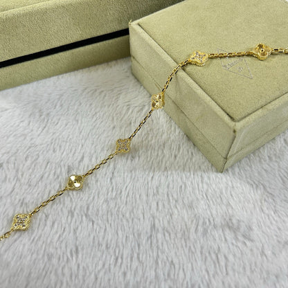 [Lucky Star]CLOVER 6 MOTIF DIAMOND LASER BRACELET
