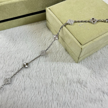 [Lucky Star]CLOVER 6 MOTIF DIAMOND LASER BRACELET