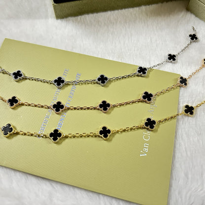 [Lucky Star]CLOVER 6 MOTIF  ONYXS BRACELET