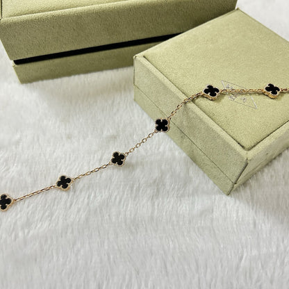 [Lucky Star]CLOVER 6 MOTIF  ONYXS BRACELET
