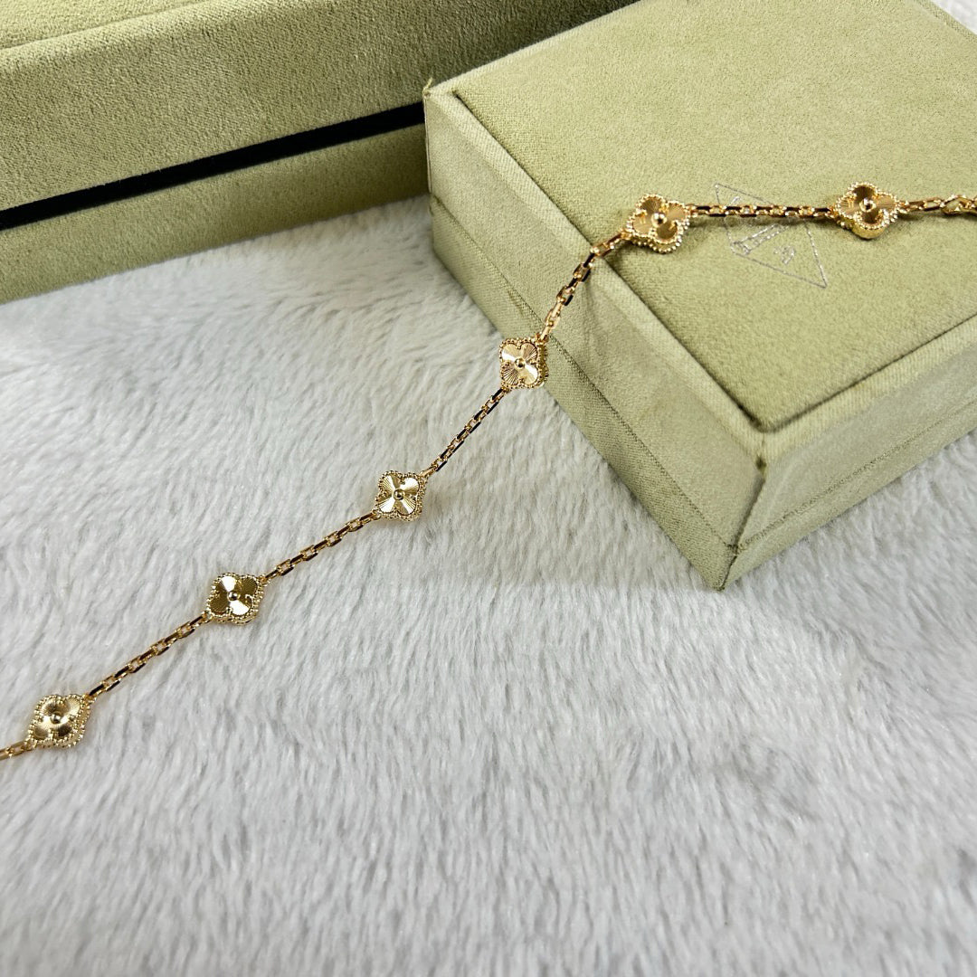 [Lucky Star]CLOVER 6 MOTIF DIAMOND BRACELET