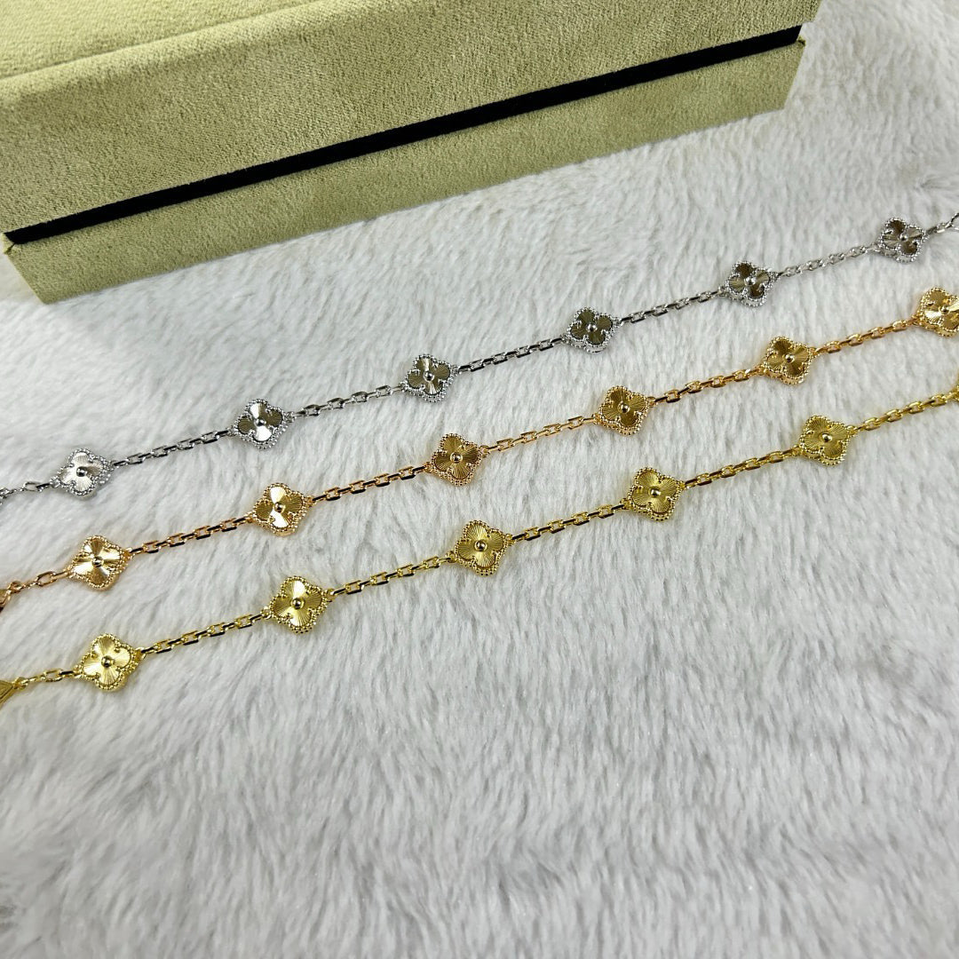 [Lucky Star]CLOVER 6 MOTIF DIAMOND BRACELET