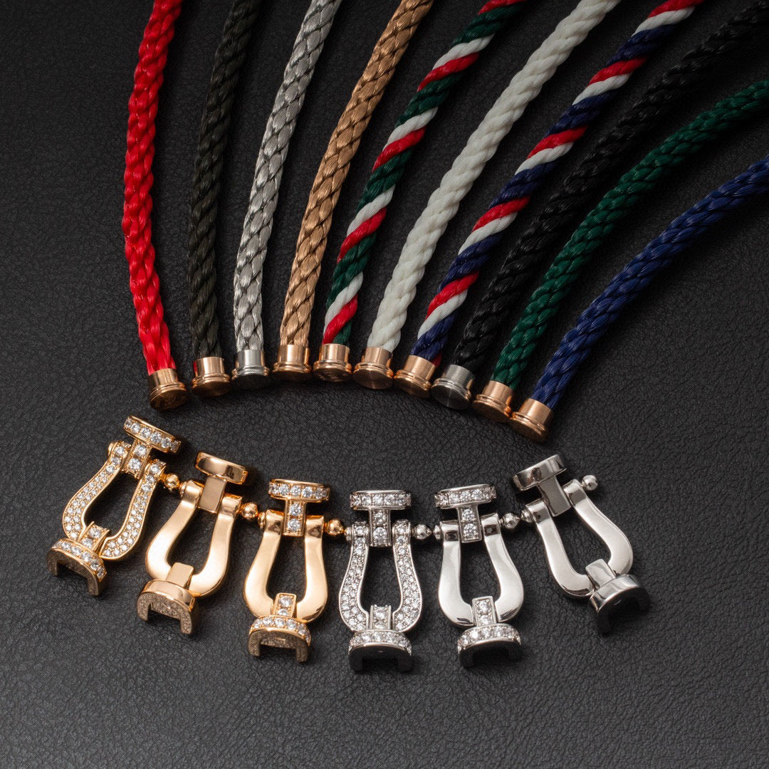 [Lucky Star]FORCE LARGE HORSESHOE NO DIAMOND BRACELET GOLD