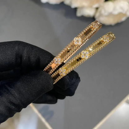 [Lucky Star]CLOVER BRACELET 4MM DIAMONDS