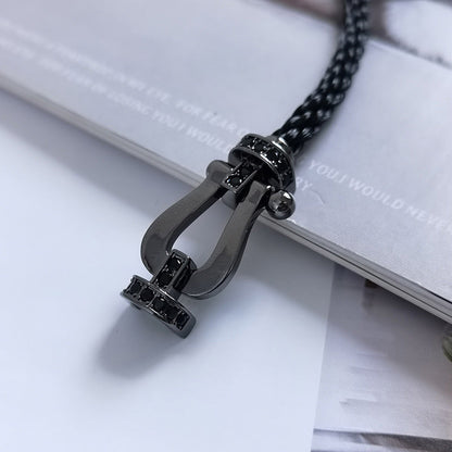 [Lucky Star]FORCE LARGE SERIES HORSESHOE BLACK SAMURAI BRACELET