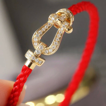 [Lucky Star]FORCE GROSSES HUFEISENARMBAND MIT DIAMANTEN IN GOLD