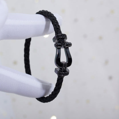 [Lucky Star]FORCE LARGE SERIES HORSESHOE BLACK SAMURAI BRACELET