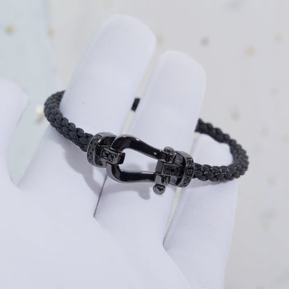 [Lucky Star]FORCE LARGE SERIES HORSESHOE BLACK SAMURAI BRACELET