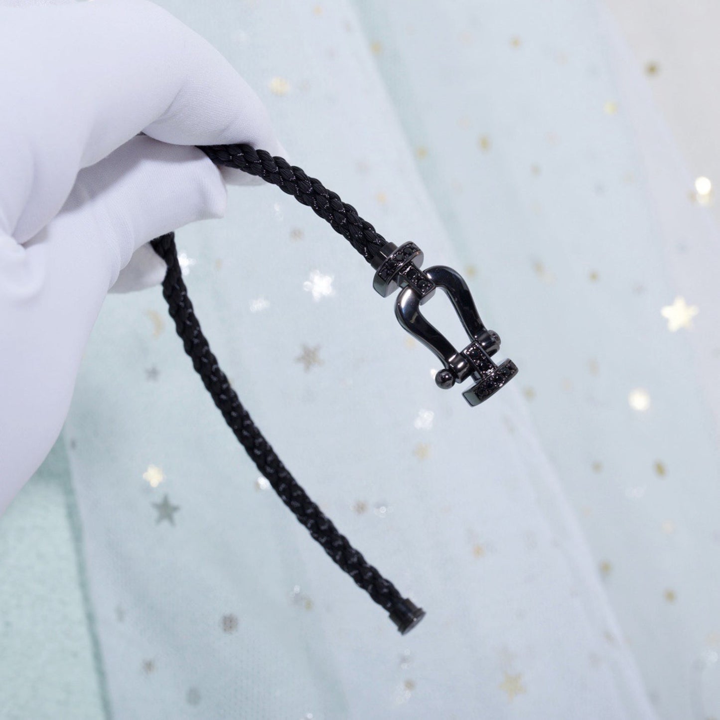 [Lucky Star]FORCE LARGE SERIES HORSESHOE BLACK SAMURAI BRACELET