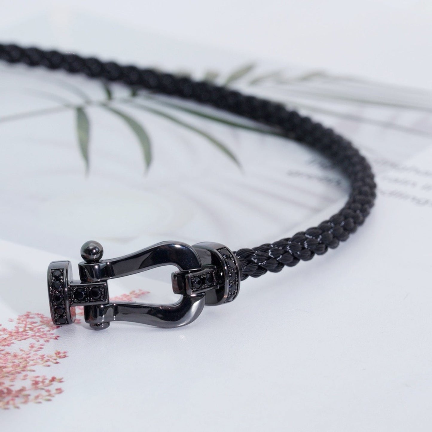 [Lucky Star]FORCE LARGE SERIES HORSESHOE BLACK SAMURAI BRACELET