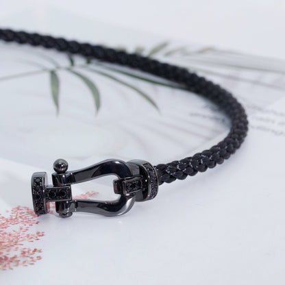 [Lucky Star]FORCE LARGE SERIES HORSESHOE BLACK SAMURAI BRACELET